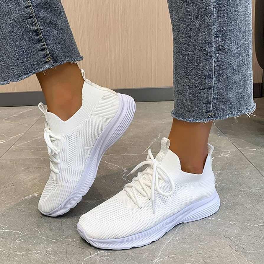 white sneakers with arch support