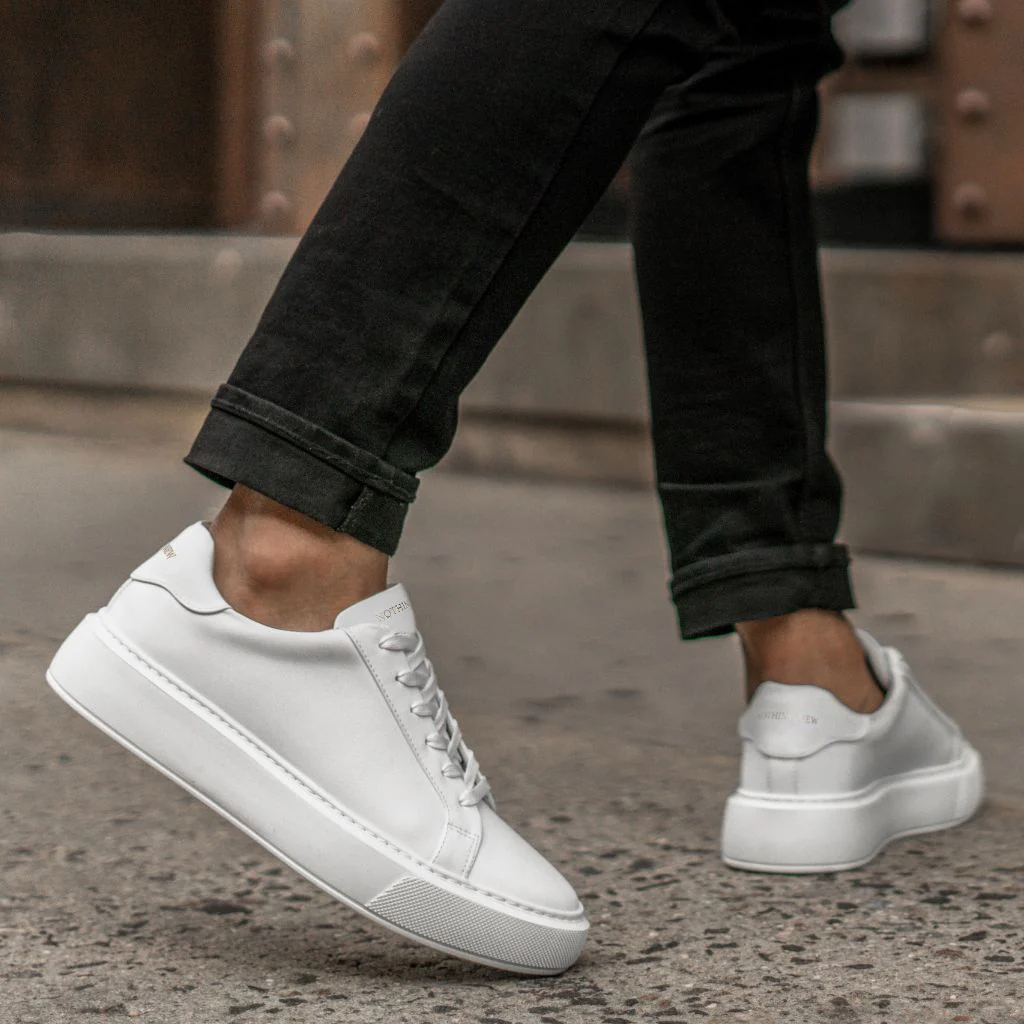 men's all-white sneakers