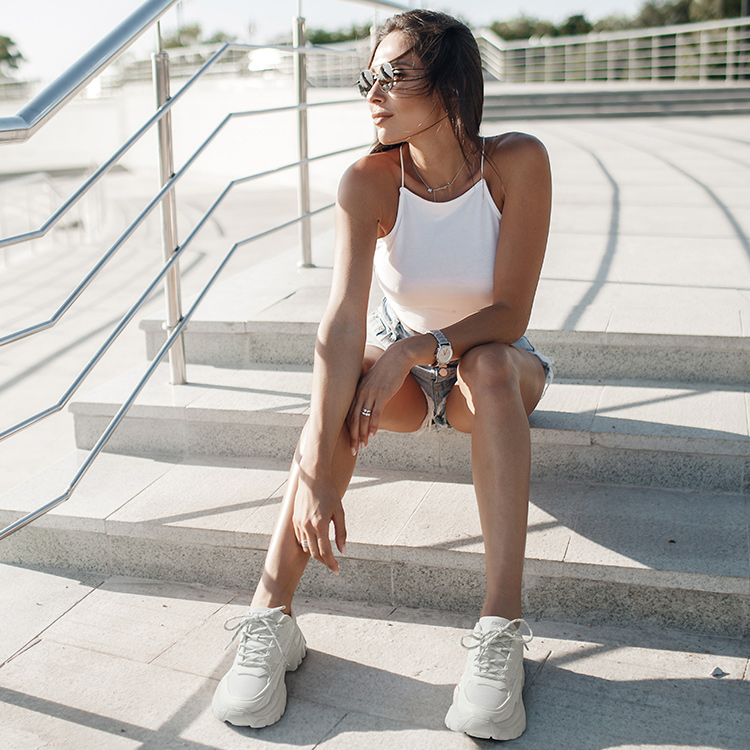 white sneakers for work